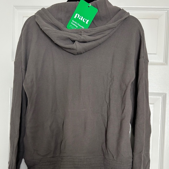 Grey Pact NWT Waffle Hoodie - Picture 3 of 3